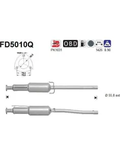 Filtro de partículas diésel AS FD5010Q para SAAB | Recambios Colmenar