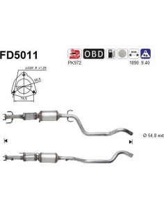 Filtro de partículas diésel AS FD5011 para OPEL | Recambios Colmenar