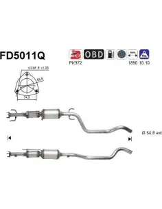 Filtro de partículas diésel AS FD5011Q para OPEL | Recambios Colmenar