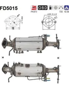 Filtro hollín partí­culas sistema escape