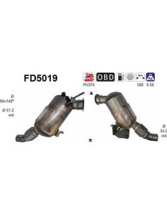 Filtro de partículas diésel AS FD5019 para BMW | Recambios Colmenar