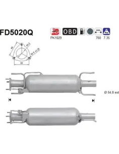 Filtro de partículas diésel AS FD5020Q para ALFA ROMEO