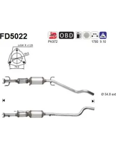 Filtro de partículas diésel AS FD5022 para OPEL | Recambios Colmenar