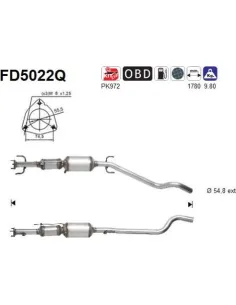 Filtro de partículas diésel AS FD5022Q para OPEL | Recambios Colmenar