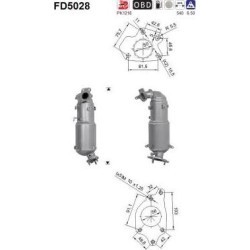 Filtro de partículas diésel AS FD5028 para HONDA | Recambios Colmenar