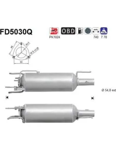 Filtro de partículas diésel AS FD5030Q para FIAT / OPEL / SAAB