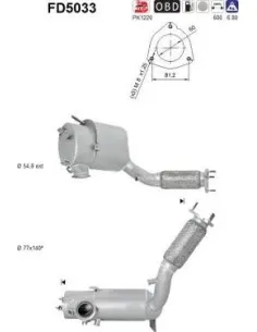 Filtro hollín partí­culas sistema escape
