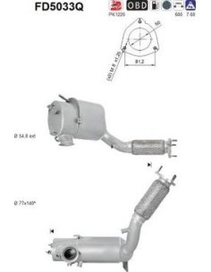 Filtro hollín partí­culas sistema escape