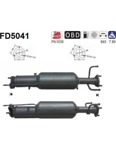 Filtro de partículas diésel AS FD5041 para CHEVROLET / OPEL