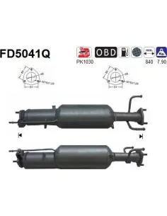 Filtro de partículas diésel AS FD5041Q para CHEVROLET / OPEL