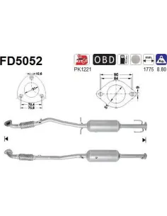 Filtro de partículas diésel AS FD5052 para OPEL | Recambios Colmenar