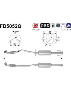 Filtro de partículas diésel AS FD5052Q para OPEL | Recambios Colmenar