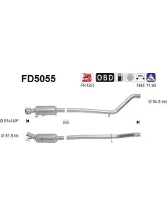 Filtro de partículas diésel AS FD5055 para MERCEDES