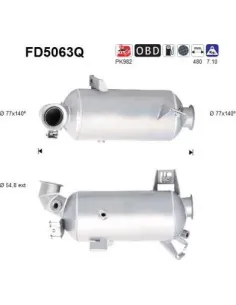 Filtro de partículas diésel AS FD5063Q para VOLKSWAGEN