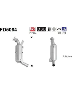 Filtro de partículas diésel AS FD5064 para MERCEDES