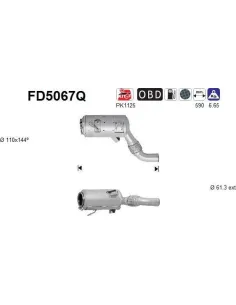 Filtro de partículas diésel AS FD5067Q para BMW | Recambios Colmenar