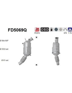 Filtro de partículas diésel AS FD5069Q para BMW | Recambios Colmenar