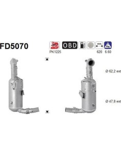 Filtro de partículas diésel AS FD5070 para OPEL | Recambios Colmenar