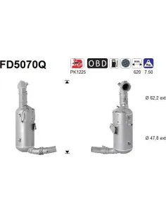 Filtro de partículas diésel AS FD5070Q para OPEL | Recambios Colmenar