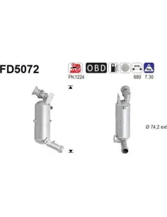 Filtro de partículas diésel AS FD5072 para MERCEDES