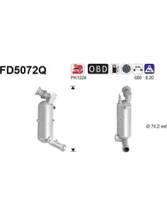 Filtro de partículas diésel AS FD5072Q para MERCEDES