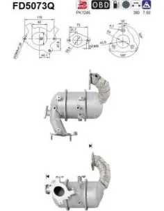 Filtro hollín partí­culas sistema escape