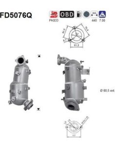 Filtro hollín partí­culas sistema escape