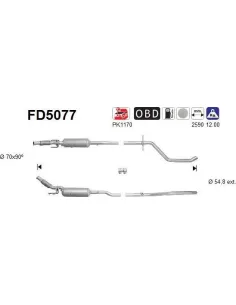 Filtro hollín partí­culas sistema escape