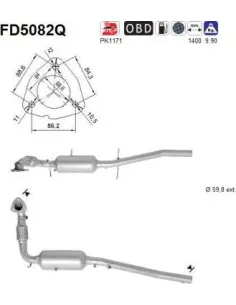 Filtro hollín partí­culas sistema escape