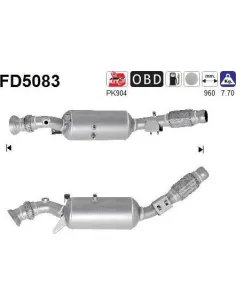 Filtro hollín partí­culas sistema escape