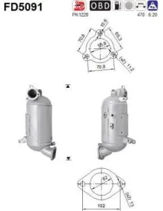 Filtro hollín partí­culas sistema escape