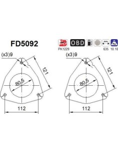 Filtro de partículas diésel AS FD5092 para IVECO | Recambios Colmenar