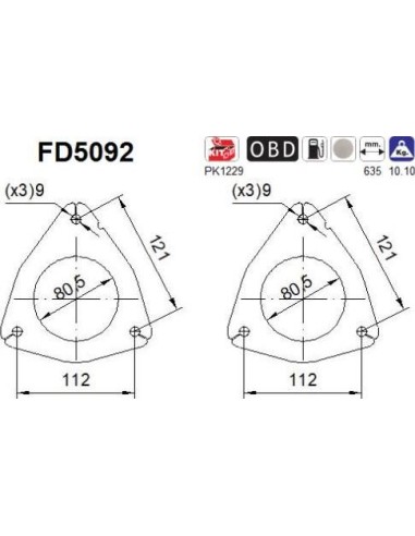 Filtro de partículas diésel AS FD5092 para IVECO | Recambios Colmenar