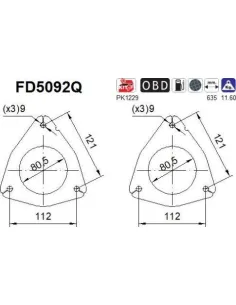Filtro de partículas diésel AS FD5092Q para IVECO | Recambios Colmenar