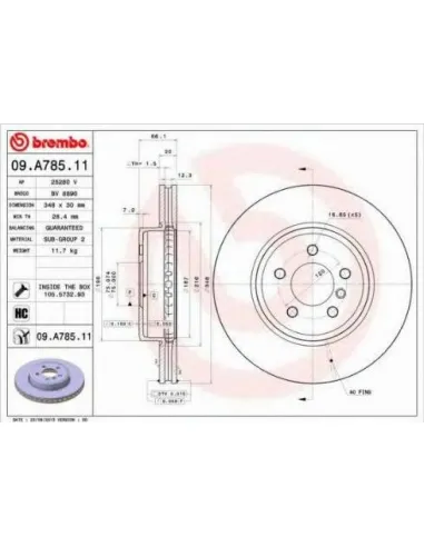 09.A785.11 Disco de freno Brembo