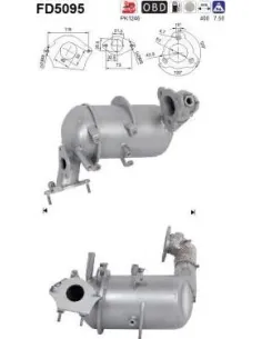 Filtro hollín partí­culas sistema escape