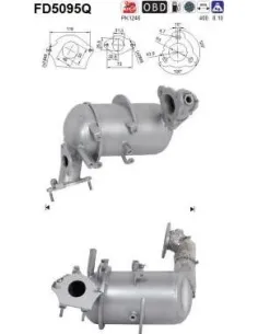 Filtro hollín partí­culas sistema escape