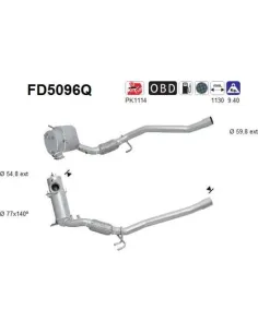 Filtro de partículas diésel AS FD5096Q para AUDI / SEAT / SKODA