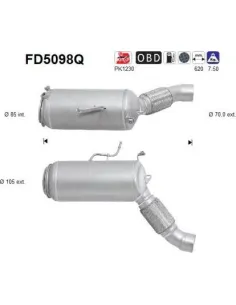 Filtro hollín partí­culas sistema escape