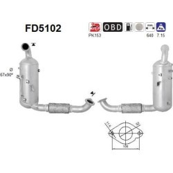 Filtro de partículas diésel AS FD5102 para FORD | Recambios Colmenar