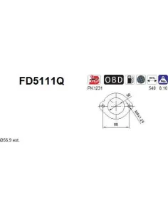 Filtro de partículas diésel AS FD5111Q | Recambios Colmenar