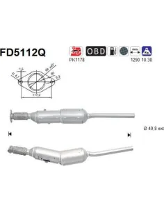Filtro de partículas diésel AS FD5112Q para RENAULT