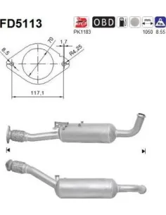 Filtro de partículas diésel AS FD5113 para NISSAN / OPEL / RENAULT