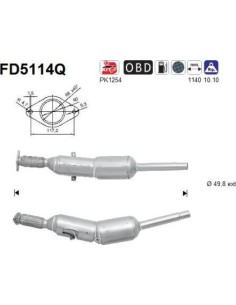 Filtro de partículas diésel AS FD5114Q para RENAULT