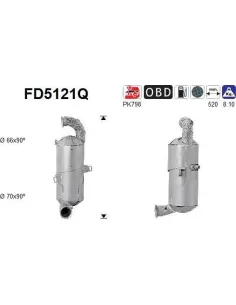 Filtro de partículas diésel AS FD5121Q para CITROËN / DS / PEUGEOT