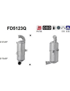 Filtro de partículas diésel AS FD5123Q para CITROËN / DS / PEUGEOT