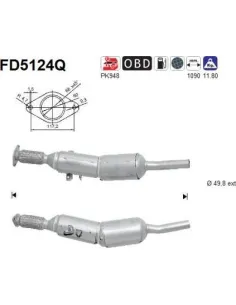Filtro de partículas diésel AS FD5124Q para RENAULT