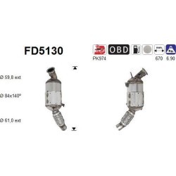 Filtro de partículas diésel AS FD5130 para BMW | Recambios Colmenar