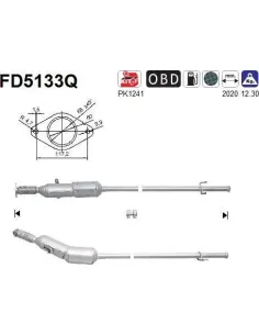 Filtro de partículas diésel AS FD5133Q para RENAULT