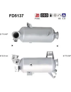 Filtro de partículas diésel AS FD5137 para VOLKSWAGEN